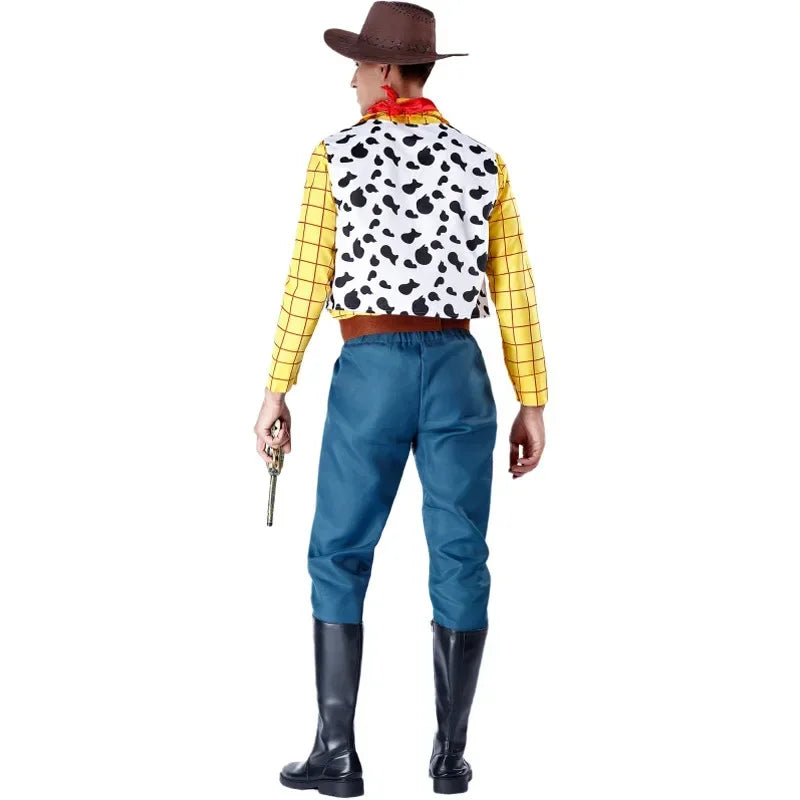 Cosplay Story Woody Costume Sets Cowboy Christmas Dress Unisex Sheriff's Halloween Carnival Dress Up Party Toy Stage Performance