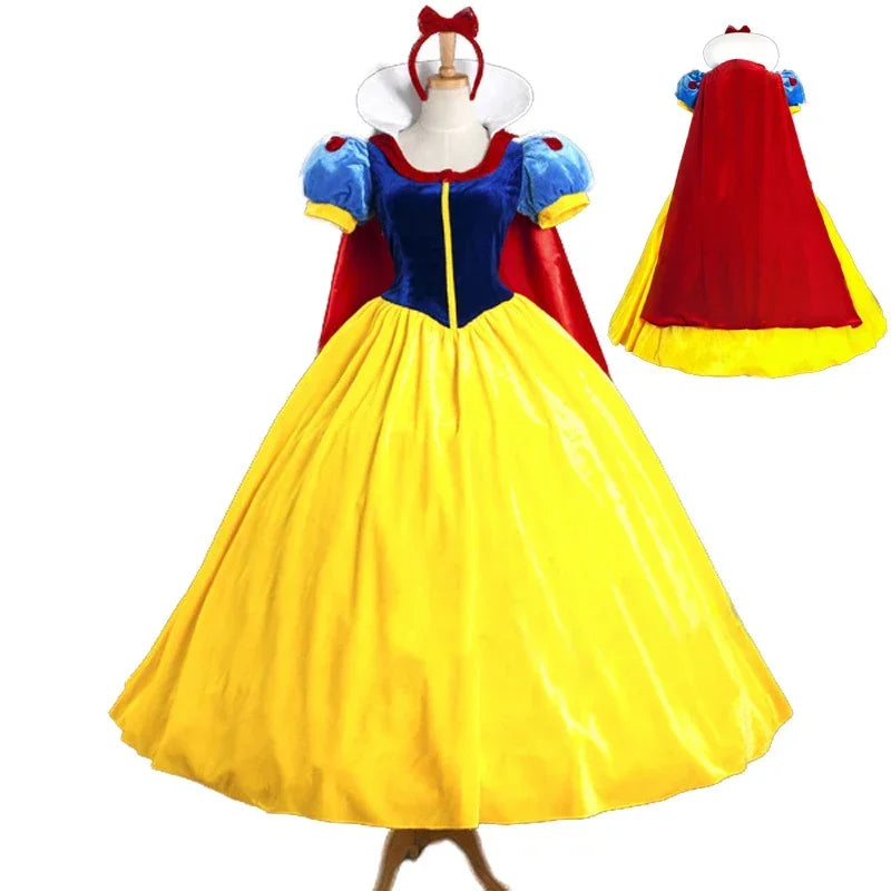Disney Cartoon Princess Snow White Halloween Party Costume Adult Cosplay Princess Dress Girl's Dresses Girlfriend BIrthday Gifts