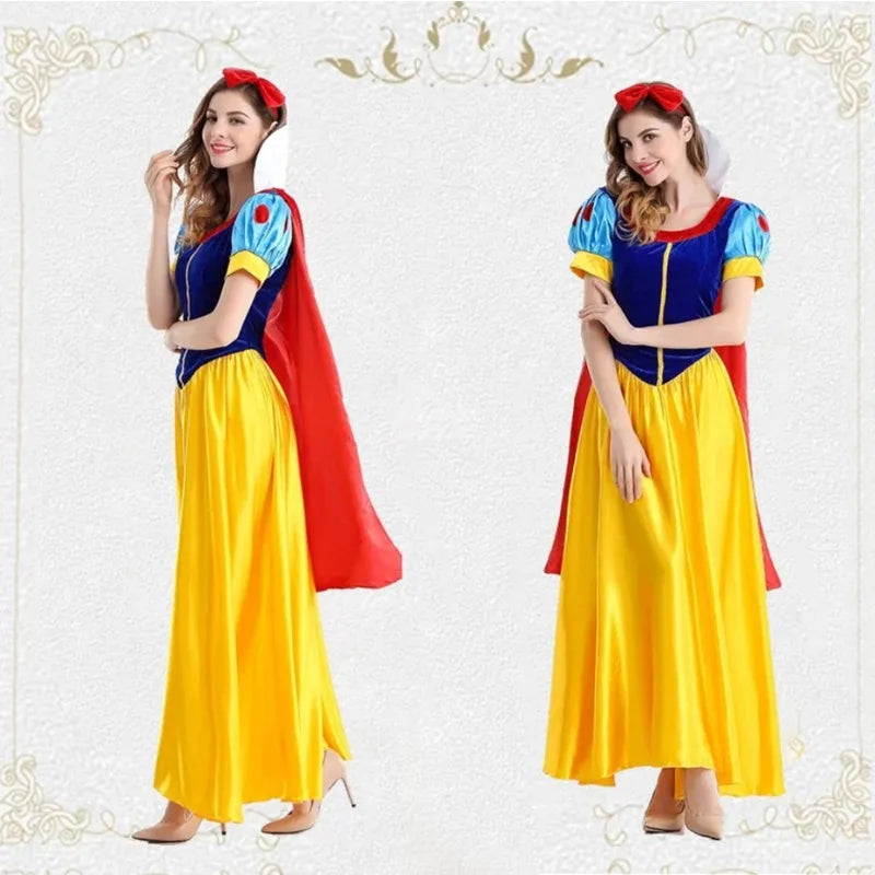 Disney Cartoon Princess Snow White Halloween Party Costume Adult Cosplay Princess Dress Girl's Dresses Girlfriend BIrthday Gifts