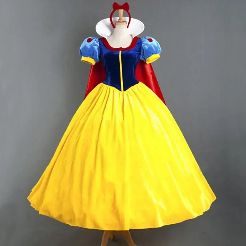 Disney Cartoon Princess Snow White Halloween Party Costume Adult Cosplay Princess Dress Girl's Dresses Girlfriend BIrthday Gifts