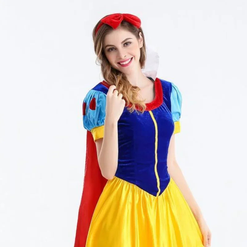 Disney Cartoon Princess Snow White Halloween Party Costume Adult Cosplay Princess Dress Girl's Dresses Girlfriend BIrthday Gifts